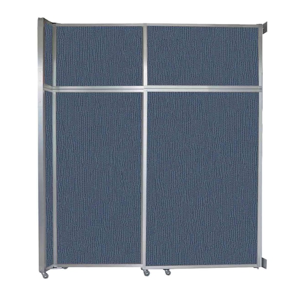 Operable Wall Sliding Room Divider 6'10" x 8'5-1/4" Ocean Fabric